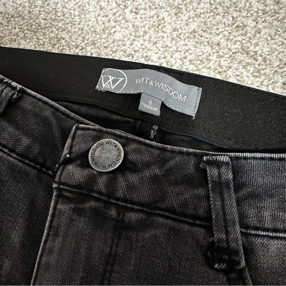 Wit & Wisdom 'Ab'Solution Skinny Ankle Jeans Dark Gray 6 - Picture 5 of 6
